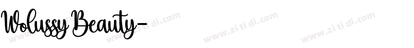 Wolussy Beauty字体转换